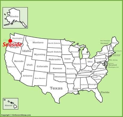 seaside map oregon|where is seaside oregon located.